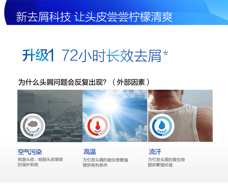 
                                        
                                                            海飞丝洗发水清爽去油750ml 持久去屑清洁止痒清爽控油 柠檬香 男士女士通用                
