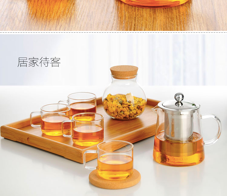 绿珠lvzhu 100ml纯手工吹制功夫茶小茶杯 加厚高硼硅耐热透明玻璃品茗杯（两只装）C001
