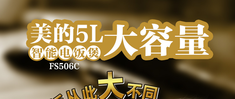 
                                        美的（Midea）电饭煲 涡轮除泡防溢锅 智能预约 聚能釜内胆5L电饭锅MB-FS506C                
