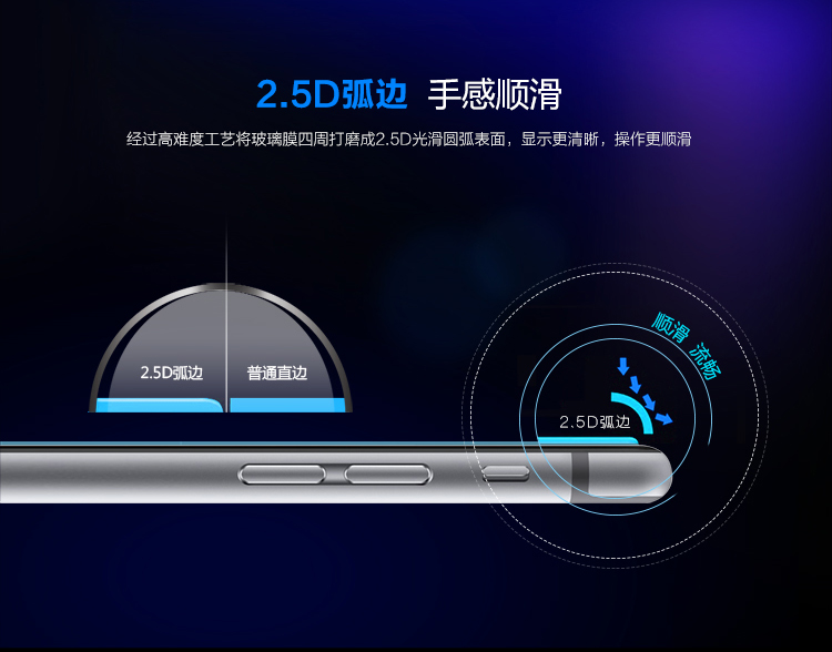 
                                        
                                                                                毕亚兹 苹果iPad Mini2/3/1钢化膜 迷你高清高透玻璃保护贴膜 淡化指纹 弧边 耐磨防刮花 PM12                