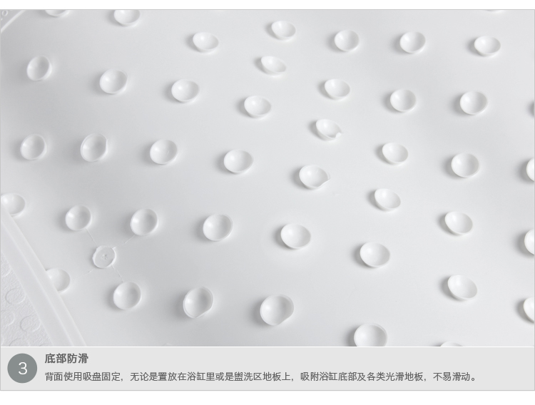 
                                        
                                                            德国瑞德 RIDDER 椭圆形足底按摩浴室防滑垫 环保橡胶材质 38×89cm 白色 68101                