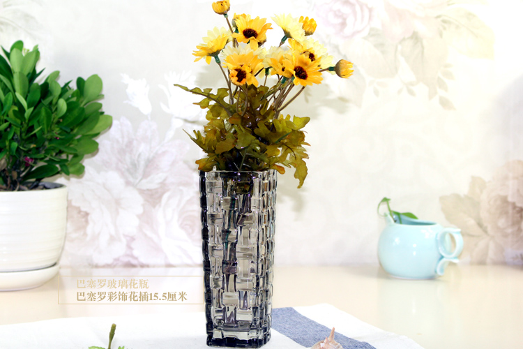 
                                        
                                                            克芮思托 玻璃花瓶NC-8553巴塞罗迷你花插水培插花盆装饰品15.5厘米颜色随机                