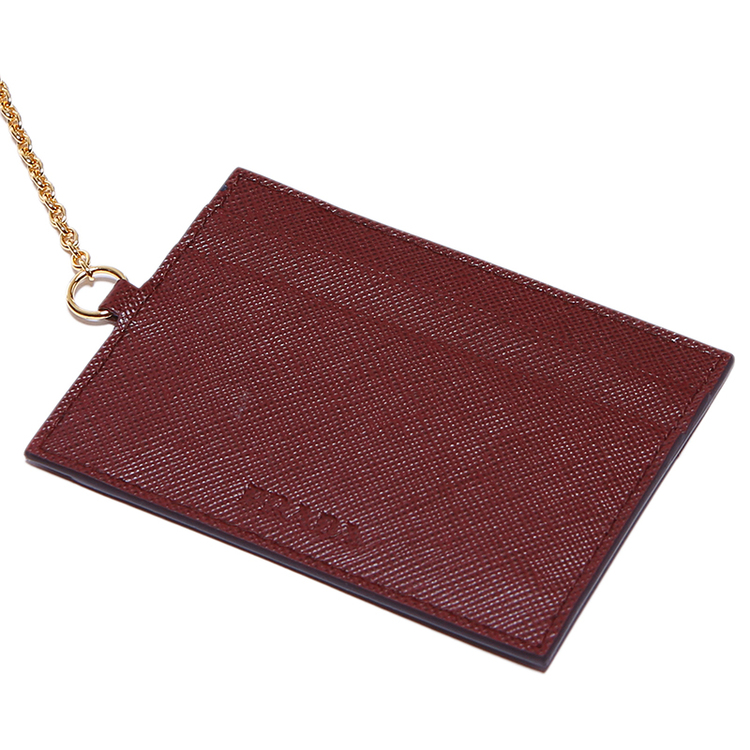 prada 普拉达 女士棕红色牛皮蝴蝶结长款钱包 1mh132 ztm f0403