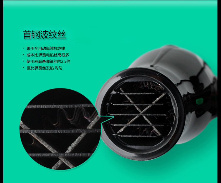 雷瓦(RIWA) 电吹风机 家用1800W 黑色RC-490A