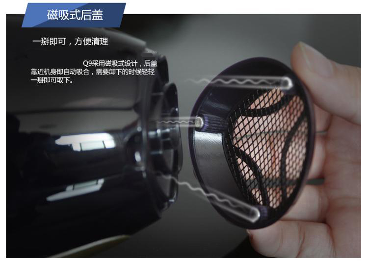 雷瓦(RIWA) 电吹风机 家用2200W大功率 负离子护发 数字液晶屏显 黑色Q9