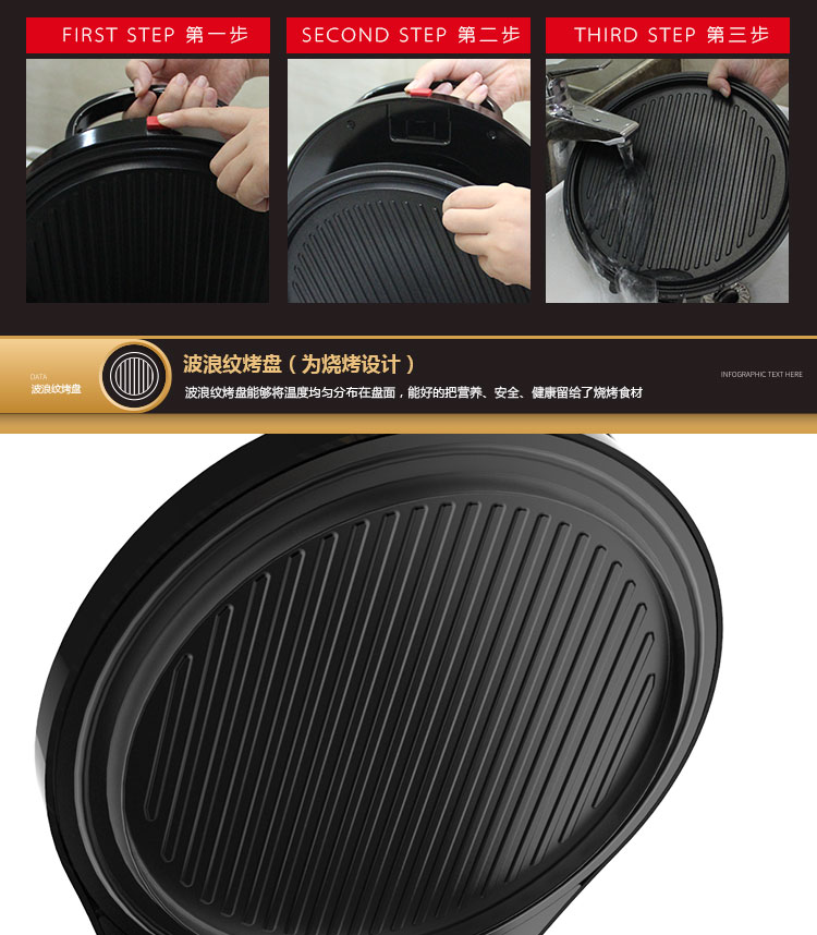 
                                        利仁（Liven）电饼铛家用双面加热可拆洗煎烤机LR-A434A（贝壳）                