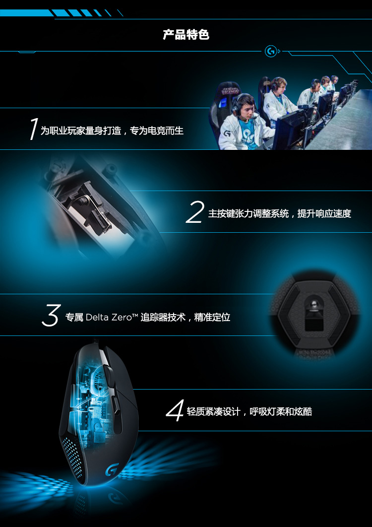 
                                        
                                                            罗技（G）G302有线鼠标 游戏鼠标 电竞游戏鼠标 MOBA游戏鼠标 吃鸡鼠标 绝地求生 自营 4000DPI                