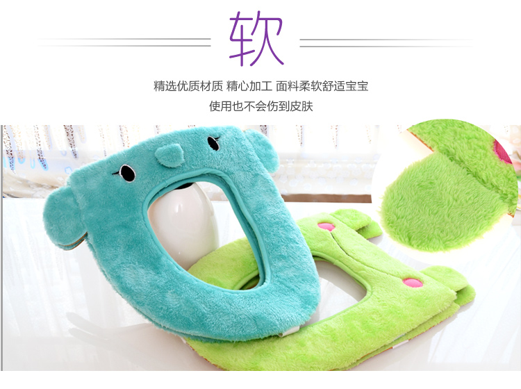 
                                        多可家品 卡通加绒马桶垫 颜色随机                