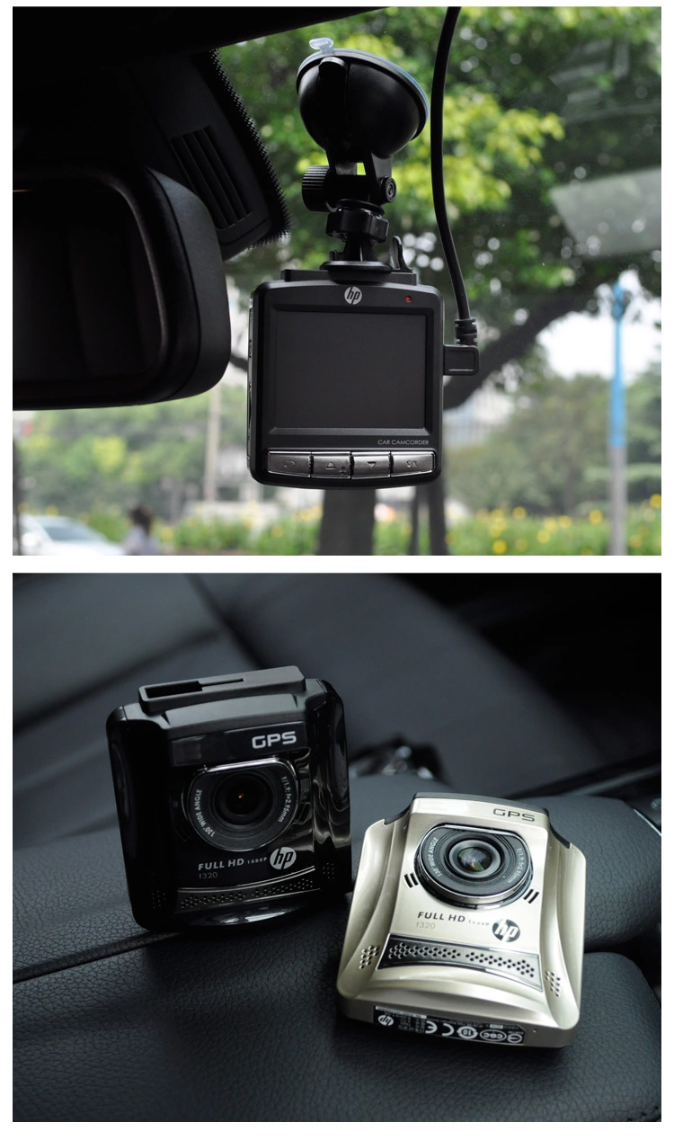 惠普(hp) f320 车载行车记录仪 1080p高清广角 测速一体机 gps轨迹