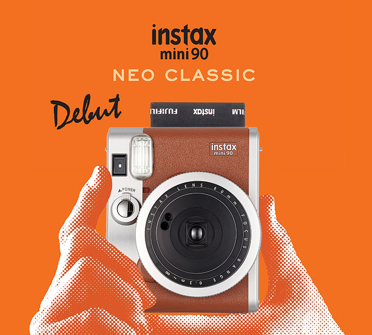 
                                                                                富士instax立拍立得 一次成像相机 mini90 棕色                