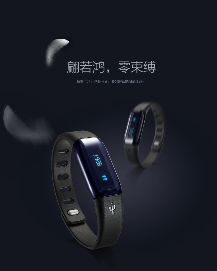 
                                        乐心 MAMBO 智能手环 来电提醒 来电显示 睡眠监测 计步 防水 专业运动手环 微信互联 标准腕带版                