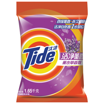 
                                        
                                                            汰渍 Tide 洁净薰香洗衣粉（薰衣草香）1.65 kg/袋（新老包装 随机发货）                