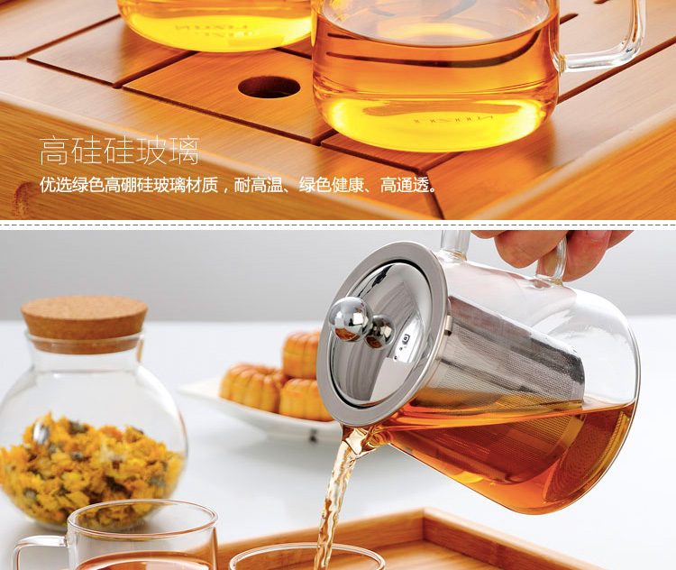 绿珠lvzhu 100ml纯手工吹制功夫茶小茶杯 加厚高硼硅耐热透明玻璃品茗杯（两只装）C001
