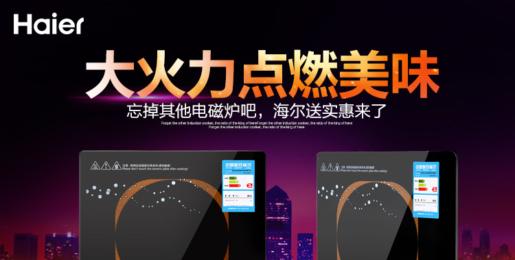 
                                        海尔（Haier）电磁炉七大烹饪十档火力C21-H1107                