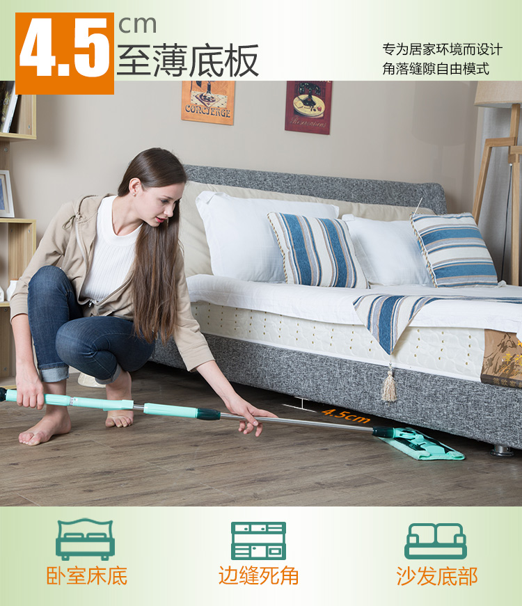 
                                                                                利临 平板大拖把工业用酒店大堂商场尘推大号拖布排拖60cm棉纱不锈钢杆拖把                