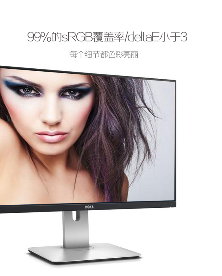 
                                                            戴尔（DELL）24英寸 IPS 广色域 旋转升降 微边框  16:10 个人商务 设计 电脑显示器 U2415                