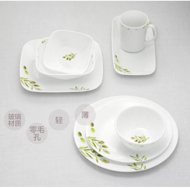 康宁CORELLE 12头樱花系列玻璃餐具套装12-SR/CN