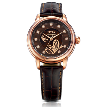 飞亚达(fiyta)手表 摄影师系列机械女表巧克力色盘皮带la8256.gsr