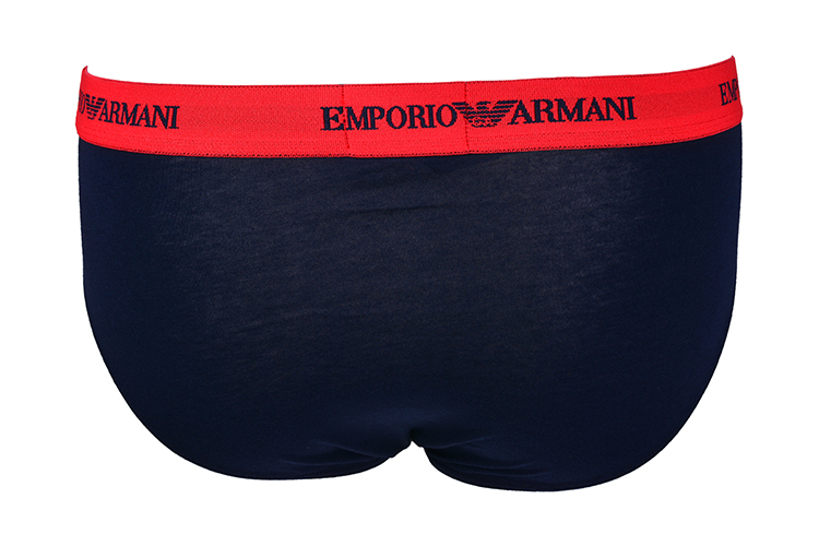 emporio armani 安普里奥·阿玛尼 男士红色黑色棉质三角内裤 两条装
