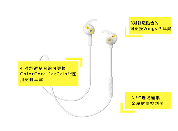 
                                        捷波朗（Jabra) SPORT ROX 洛奇运动版 智能 蓝牙运动耳机 含运动臂带 IP54防水防尘 白色                