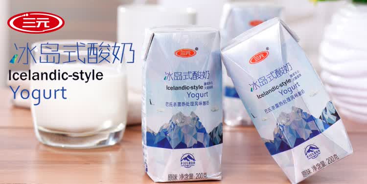 三元 冰岛式常温酸牛奶200g*12礼盒装