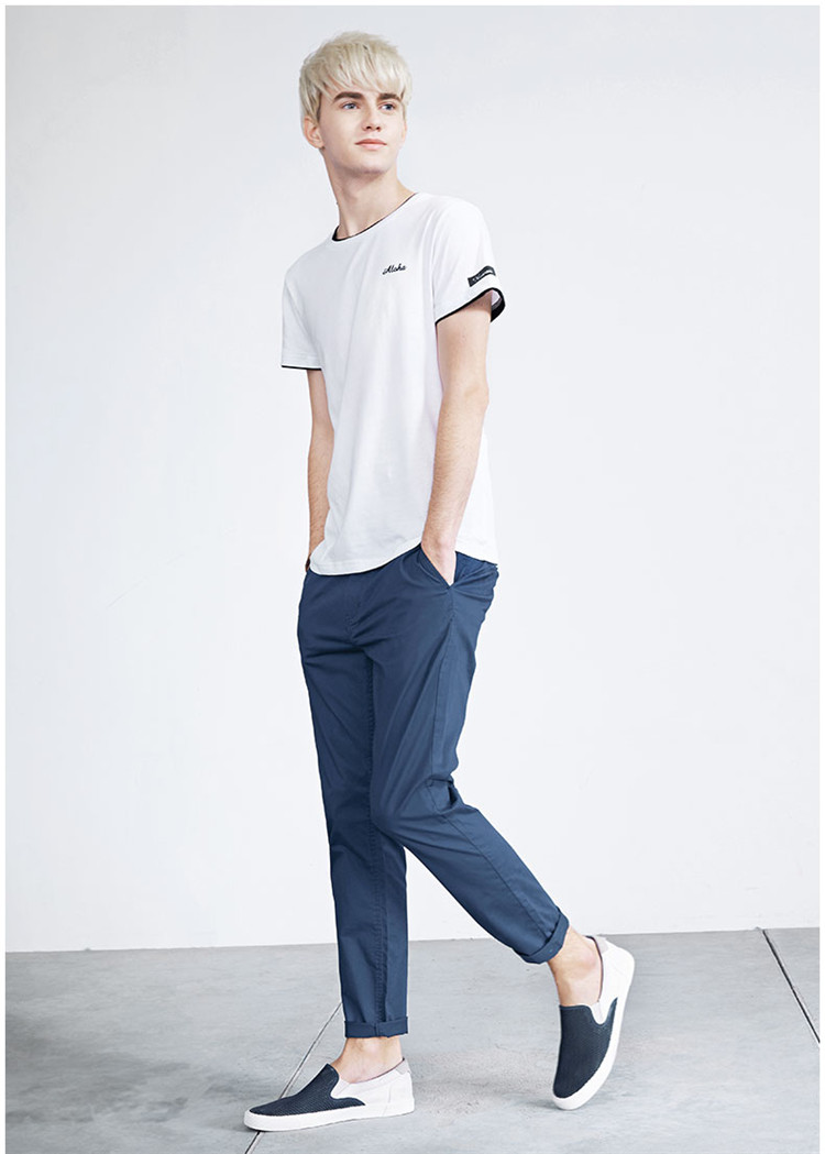 a21 以纯男装修身休闲圆领短袖t恤 4621330029-2 特白 185/96a/xxl