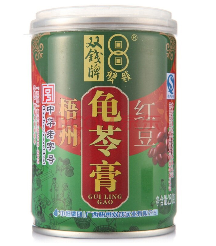 【京东超市】双钱 红豆龟苓膏 250g *12罐
