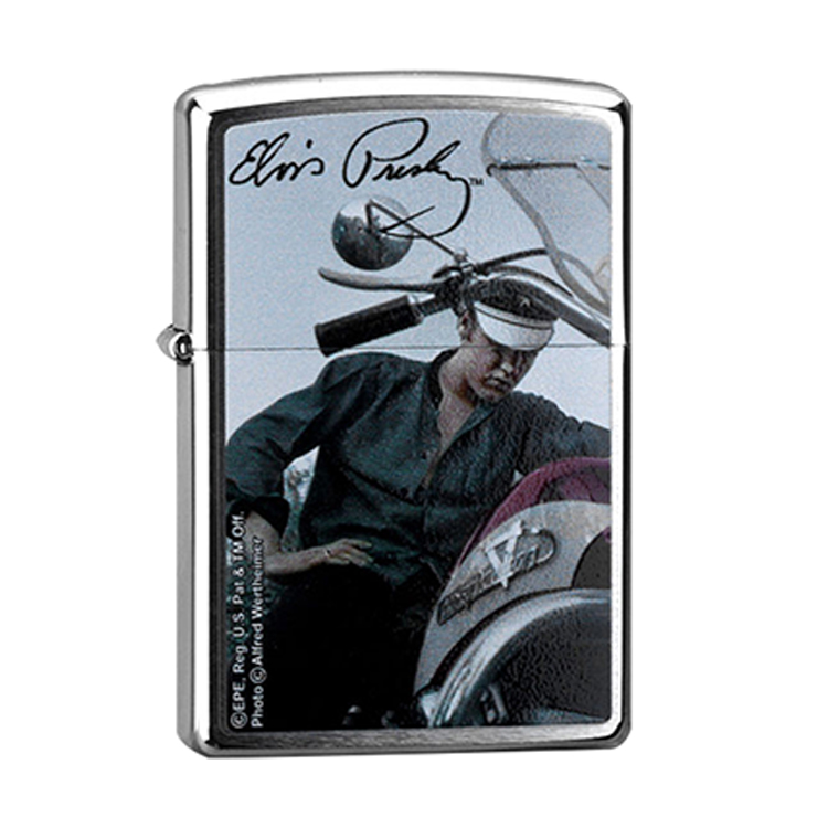 zippo打火机猫王之电单车28074_火机烟具_礼品_礼品箱包_商城