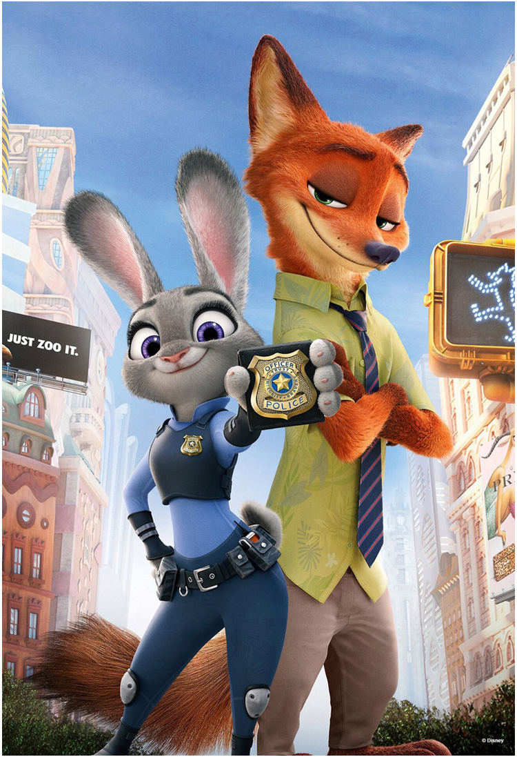 迪士尼(disney)疯狂动物城经典系列 尼克狐狸 卡通公仔玩偶 毛绒玩具