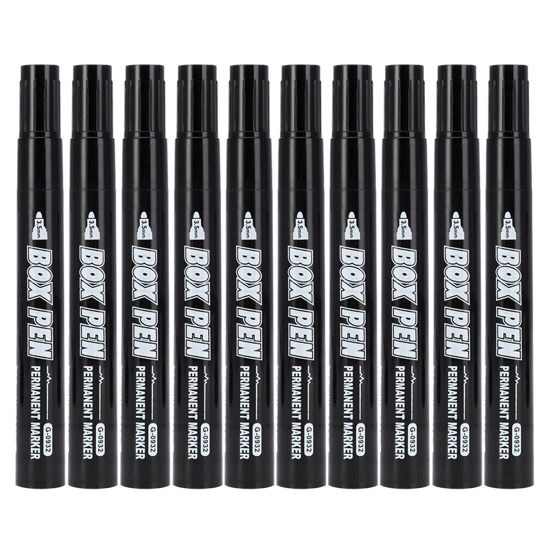 金万年(genvana) g-0932 单头油性记号笔-黑色(10支装)
