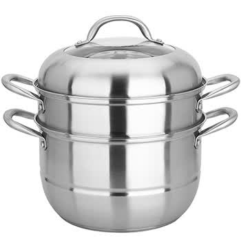 Maxcook Steamer Pot, Full 304 Stainless Steel, 36cm Two-Layer Steamer, Temperature-Sensing Bottom, Soup Pot, Compatible with Gas And Induction Stoves, MCZ729 3