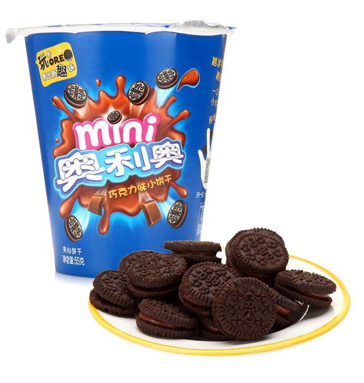 奥利奥 oreo mini奥利奥巧克力味小饼干 55g