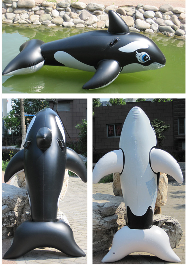 intex 大黑鲸坐骑水上充气玩具充气浮排