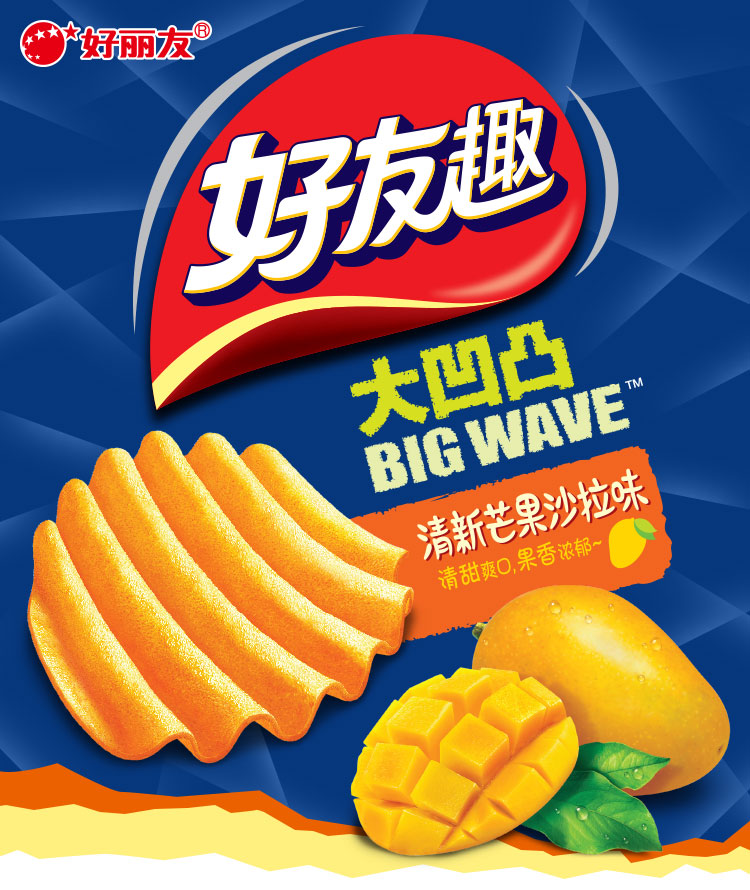 【京东超市】orion 好丽友 好友趣大凹凸清新芒果沙拉味 75g/袋