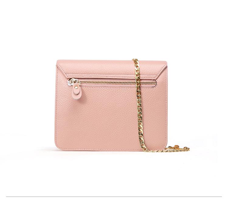 plover 女式单肩包 头层牛皮斜跨简约时尚女包 71001634-6粉红色