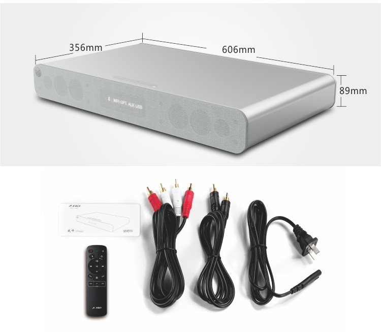 
                                        奋达（F&D） 威峰T-280钛金WIFI版 全新2.2电视音箱/客厅音箱 WIFI音箱   蓝牙音箱 震撼双低音炮  高清音质                