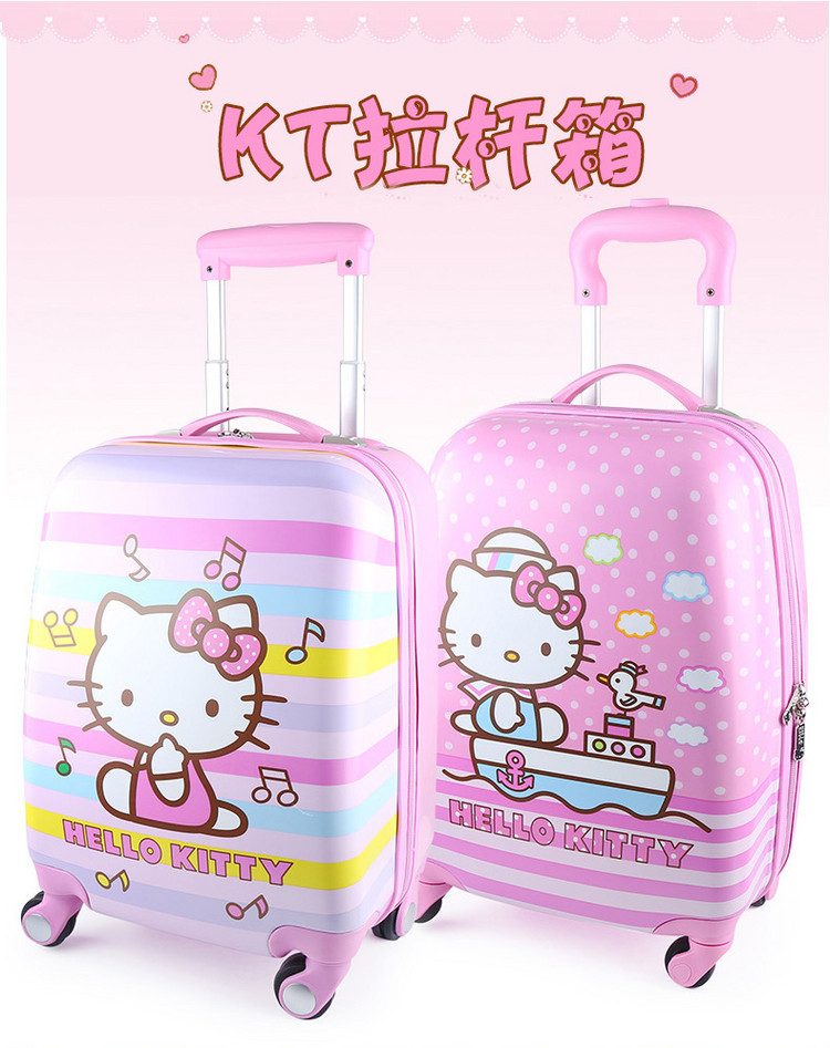 凯蒂猫（HELLO KITTY）女童行李箱儿童拉杆旅行箱 K...-京东