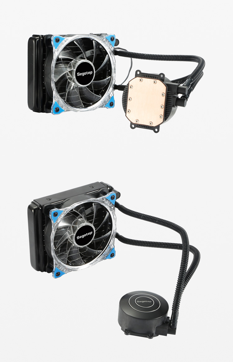 鑫谷(segotep)水凌霜120 一体式水冷cpu散热器(led灯光/多平台通用/4