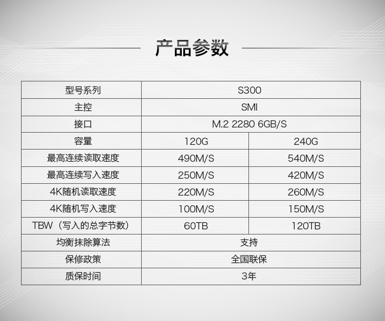 金泰克s300参数图片