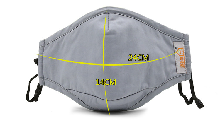 适美佳插片口罩保暖防尘男女均码一只装(灰色)配8片立体滤片