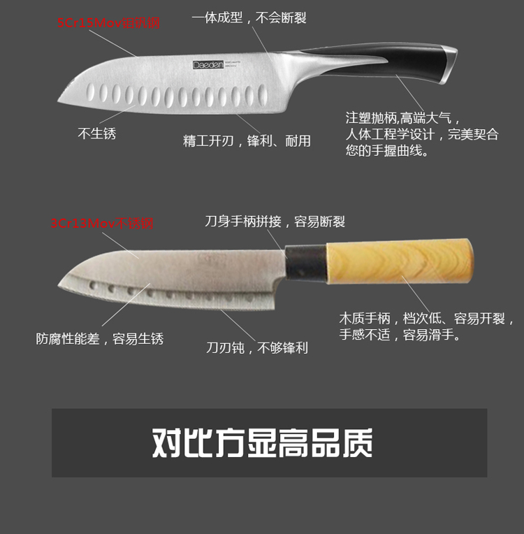 
                                        
                                        戴德（Daeden）不锈钢刀具 六件套 DP020                