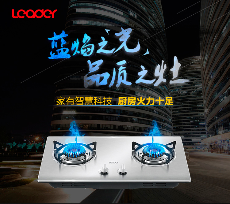 统帅(leader)不锈钢 煤气灶嵌入式燃气灶(液化气)jzy-qi303(20y)海尔