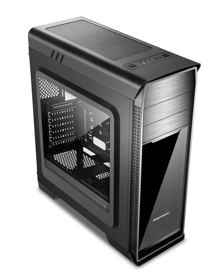 鑫谷(segotep)王者守固 电脑机箱 黑色(支持atx大板/7个风扇位/侧透