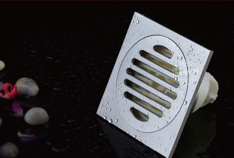 潜水艇(submarine) ltf50-10 自动密封式四防地漏 亚银拉丝面