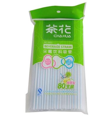 茶花 尖嘴饮料吸管 3603