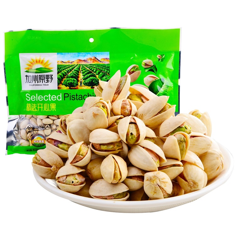加州原野 坚果炒货 休闲零食 精选开心果408g/袋