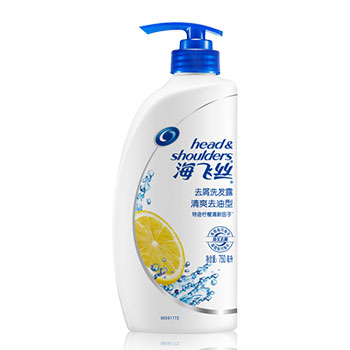 
                                        
                                                            海飞丝洗发水清爽去油750ml 持久去屑清洁止痒清爽控油 柠檬香 男士女士通用                