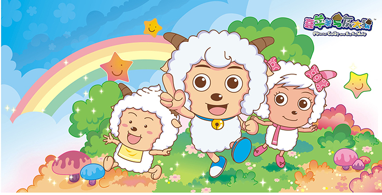 广博(guangbo) xyy4605 喜羊羊卡通可爱六角杆彩色铅笔(蓝色)12支装