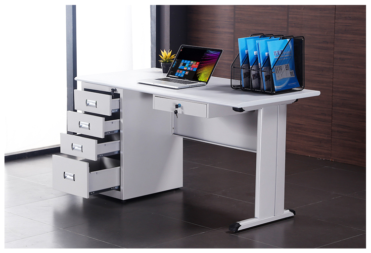 中伟钢架办公桌工作台电脑桌财务桌cc-4-1200