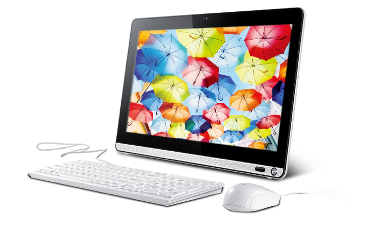 5英寸超薄纯平一体电脑(intel四核 n2940 2g 500g wifi 有线键鼠)白色